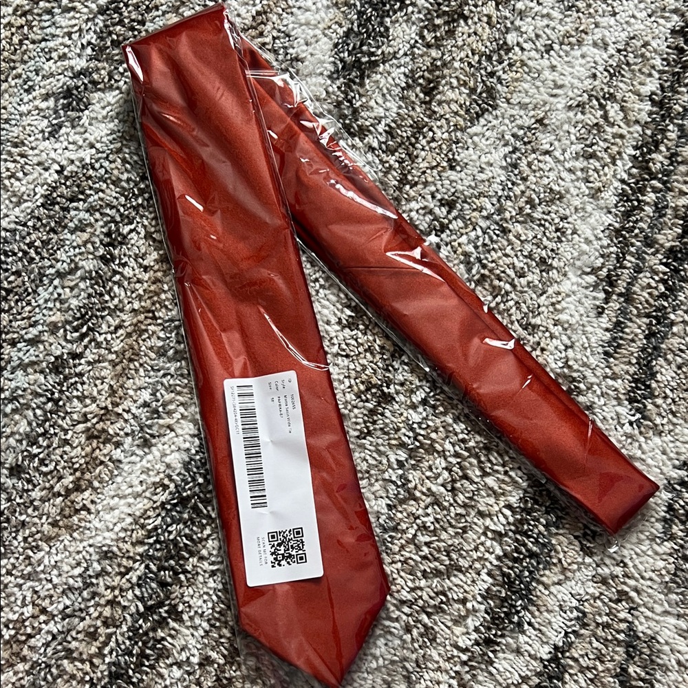 Azazie Satin Brick Red Men's Tie